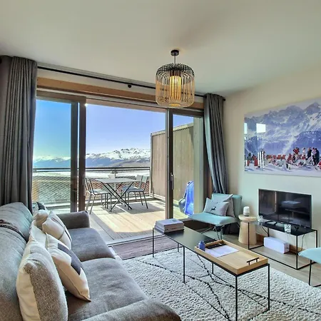 Appartement Arc 1600, Le Ridge, 06 Personnes Duplex Vue Montagne - Aux Pieds - Sauna, Hammam, Jacuzzi, Piscine