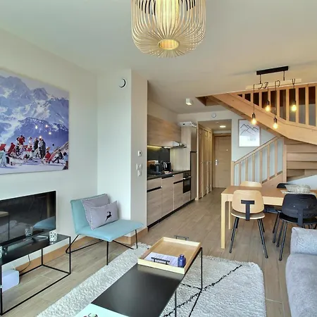 Arc 1600, Le Ridge, 06 Personnes Duplex Vue Montagne - Aux Pieds - Sauna, Hammam, Jacuzzi, Piscine * Les Arcs (Savoie)